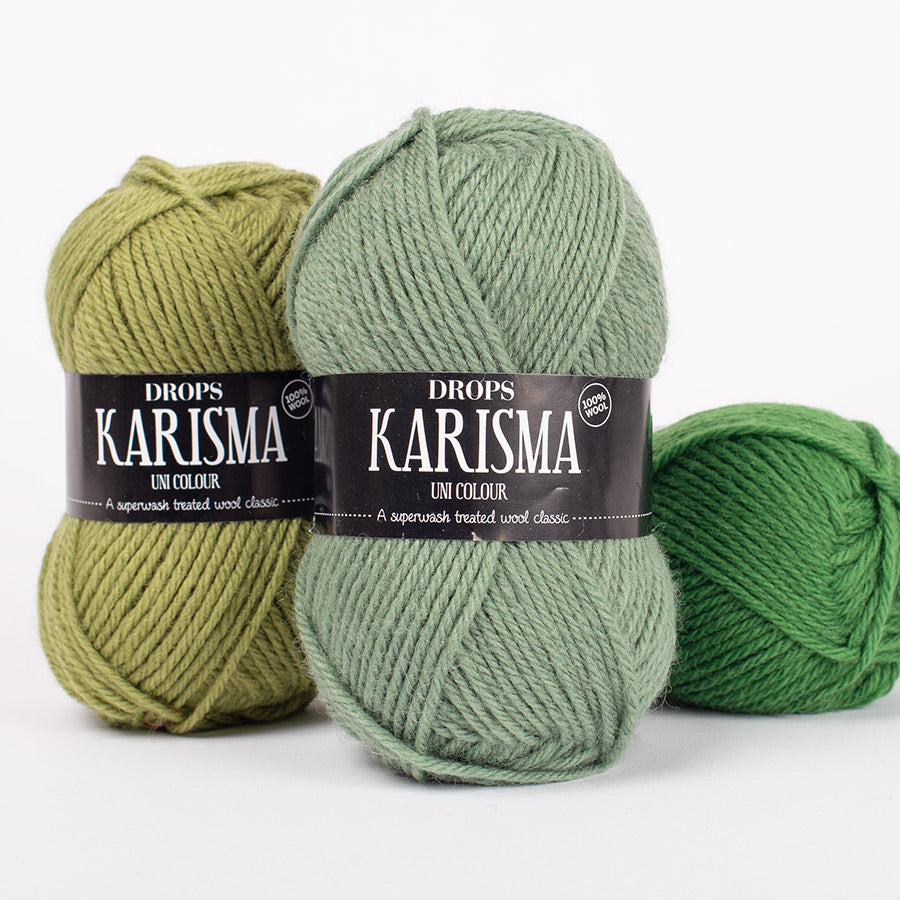 Image of DROPS Karisma yarn, a superwash-treated classic wool yarn. The yarn's smooth texture and rich colour make it perfect for a variety of knitting and crochet projects. Ideal for creating garments and accessories, this wool offers durability, softness, and easy care, making it a go-to choice for crafters