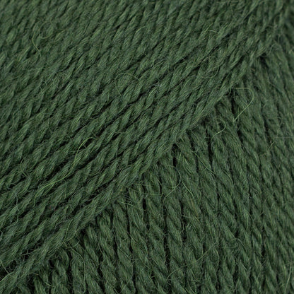 Close-up image of a soft yarn skein made from 65% wool and 35% alpaca wool, showcasing its smooth, luxurious texture. The yarn is a light, airy fiber perfect for knitting and crochet projects, with a rich sheen highlighting the natural beauty of alpaca wool. Ideal for creating warm, lightweight garments