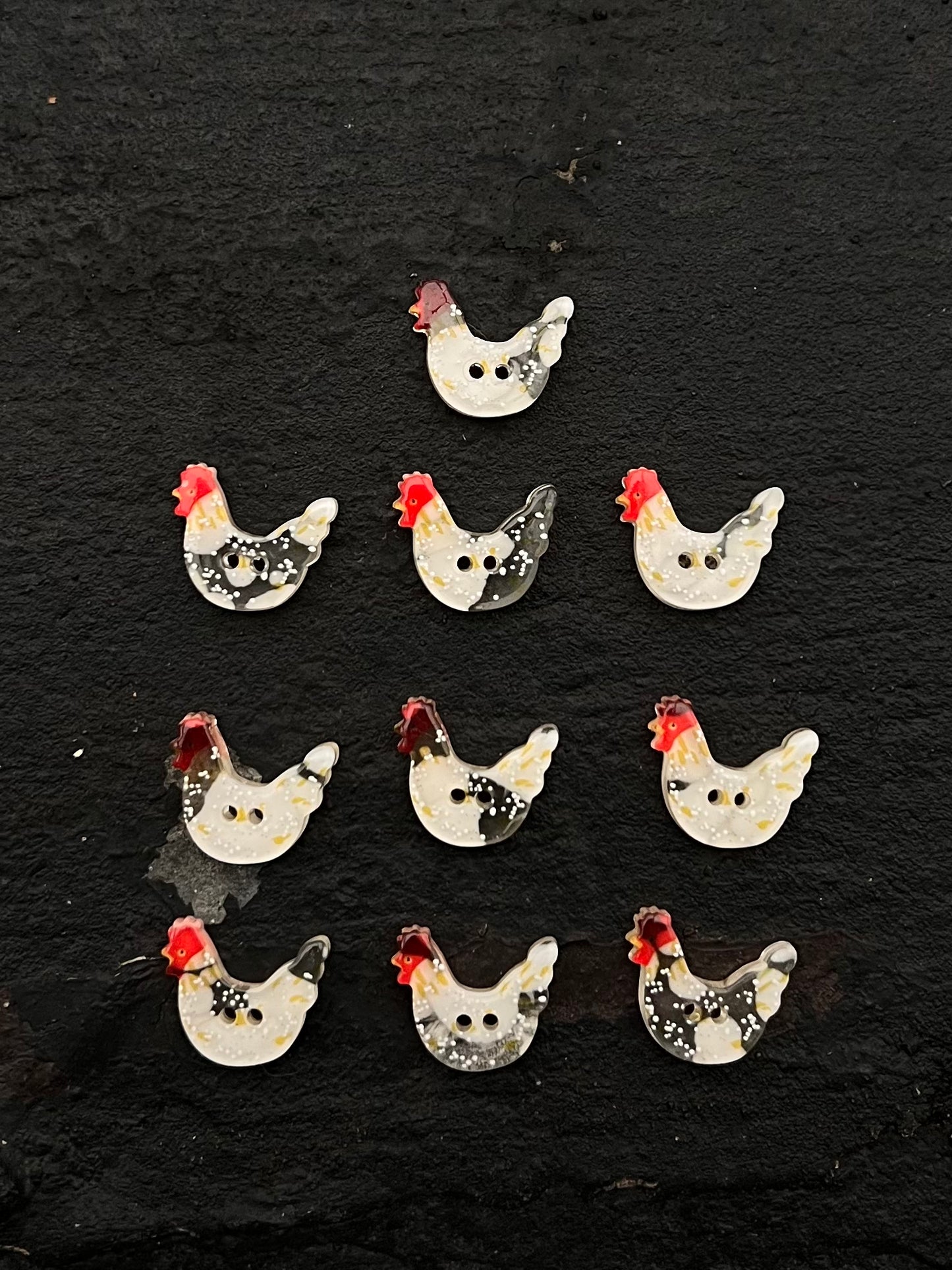 Rooster button Two-Hole