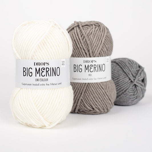 Drops Big Merino yarn, highlighting its softness, durability, and eco-friendly merino wool fibres